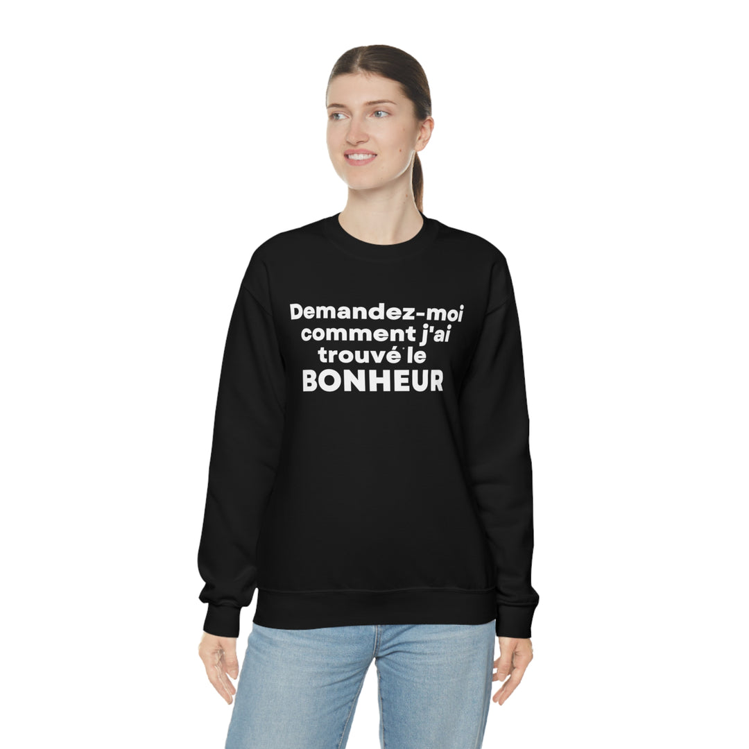 Bonheur/Happiness, Unisex Heavy Blend™ Crewneck Sweatshirt (FR CDN)