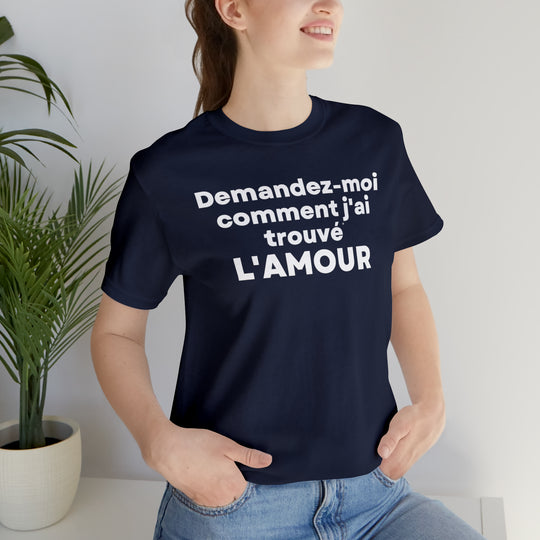 L'amour/Love, Unisex Jersey Short Sleeve Tee (FR CDN)