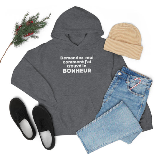 Bonheur/Happiness, Unisex Heavy Blend™ Hooded Sweatshirt (FR CDN)