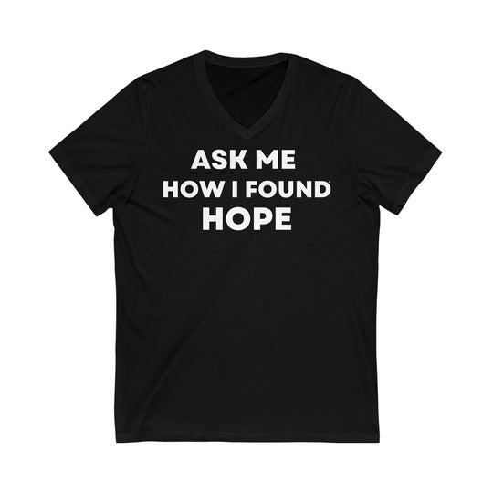 Copy of Hope, Unisex Jersey Short Sleeve V-Neck Tee (EU)