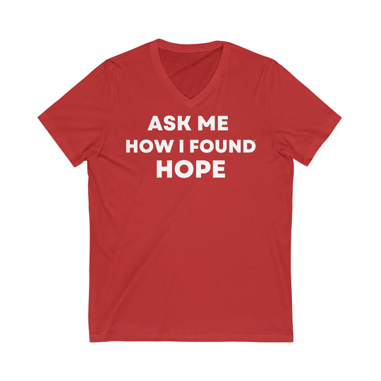 Copy of Hope, Unisex Jersey Short Sleeve V-Neck Tee (EU)