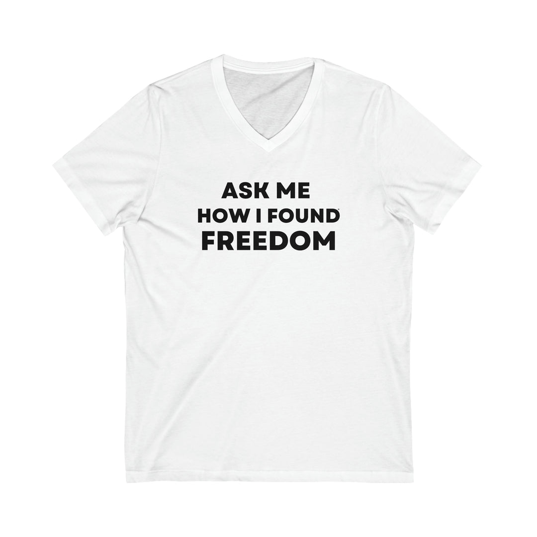 Freedom, Unisex Jersey Short Sleeve V-Neck Tee (ENG CDN)