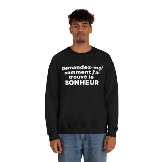 Bonheur/Happiness, Unisex Heavy Blend™ Crewneck Sweatshirt (FR CDN)