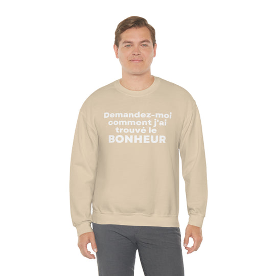 Bonheur/Happiness, Unisex Heavy Blend™ Crewneck Sweatshirt (FR CDN)