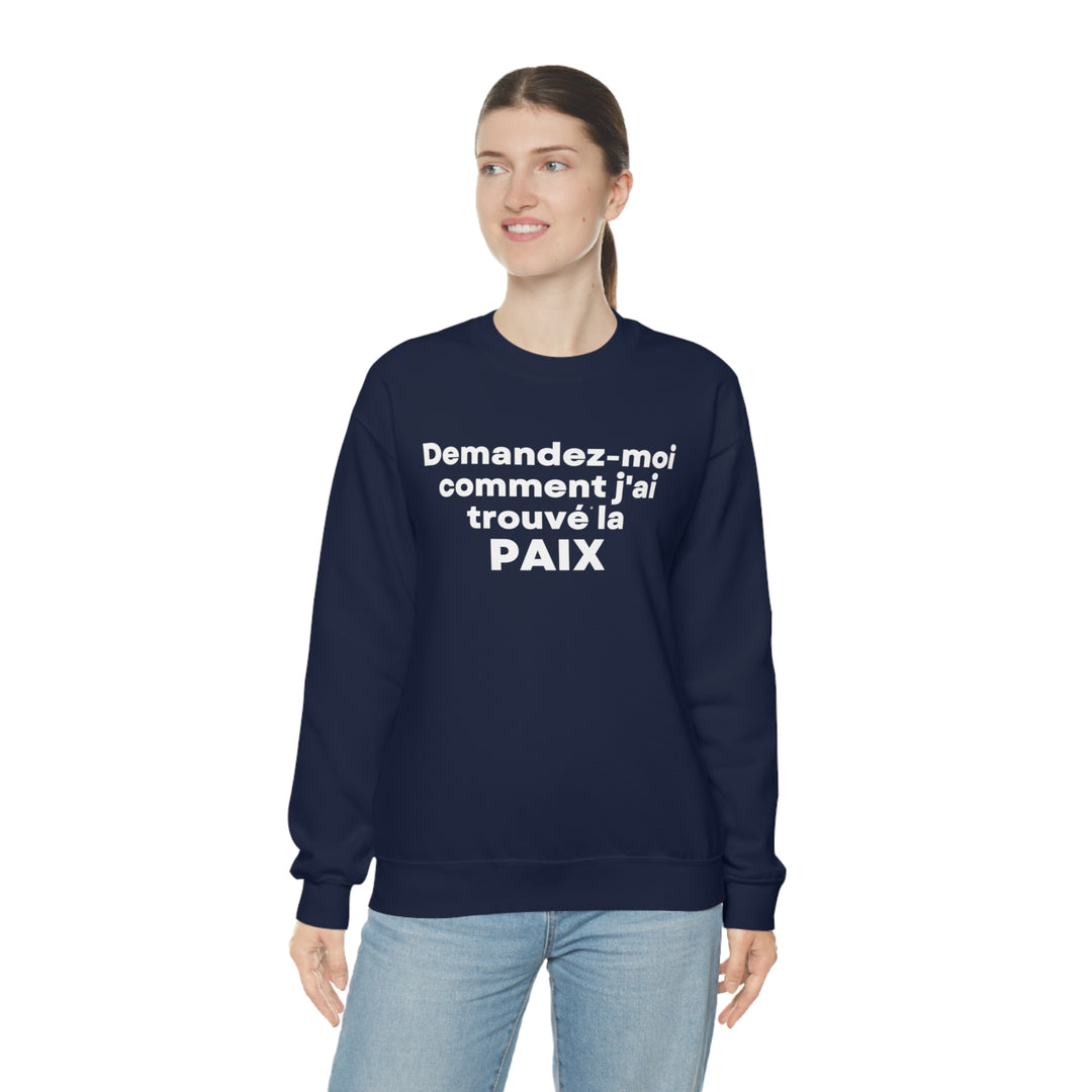 Paix/Peace, Unisex Heavy Blend™ Crewneck Sweatshirt (FR CDN)