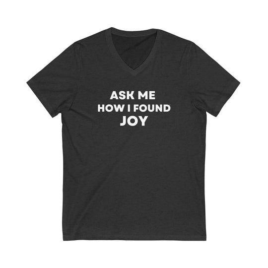 Joy, Unisex Jersey Short Sleeve V-Neck Tee (ENG CDN)