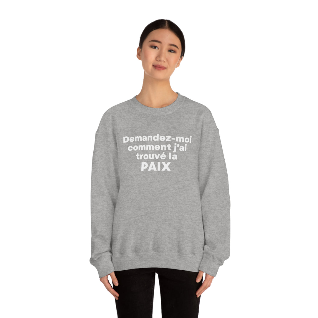 Paix/Peace, Unisex Heavy Blend™ Crewneck Sweatshirt (FR CDN)