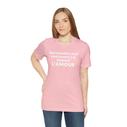 L'amour/Love, Unisex Jersey Short Sleeve Tee (FR CDN)