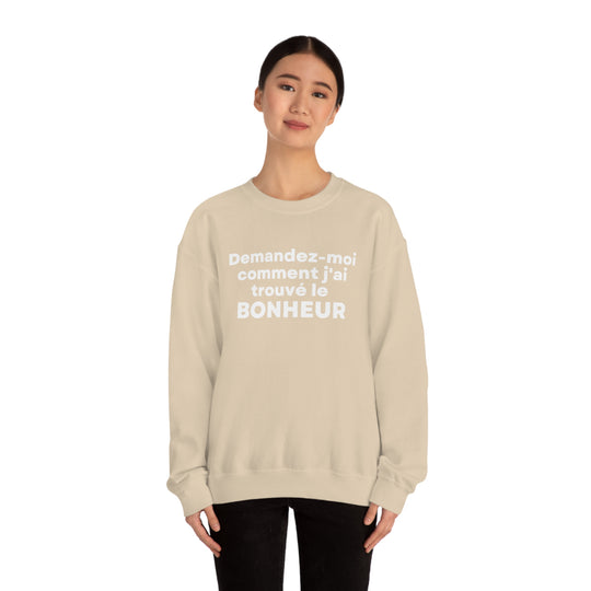 Bonheur/Happiness, Unisex Heavy Blend™ Crewneck Sweatshirt (FR CDN)