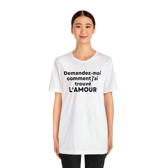 L'amour/Love, Unisex Jersey Short Sleeve Tee (FR CDN)