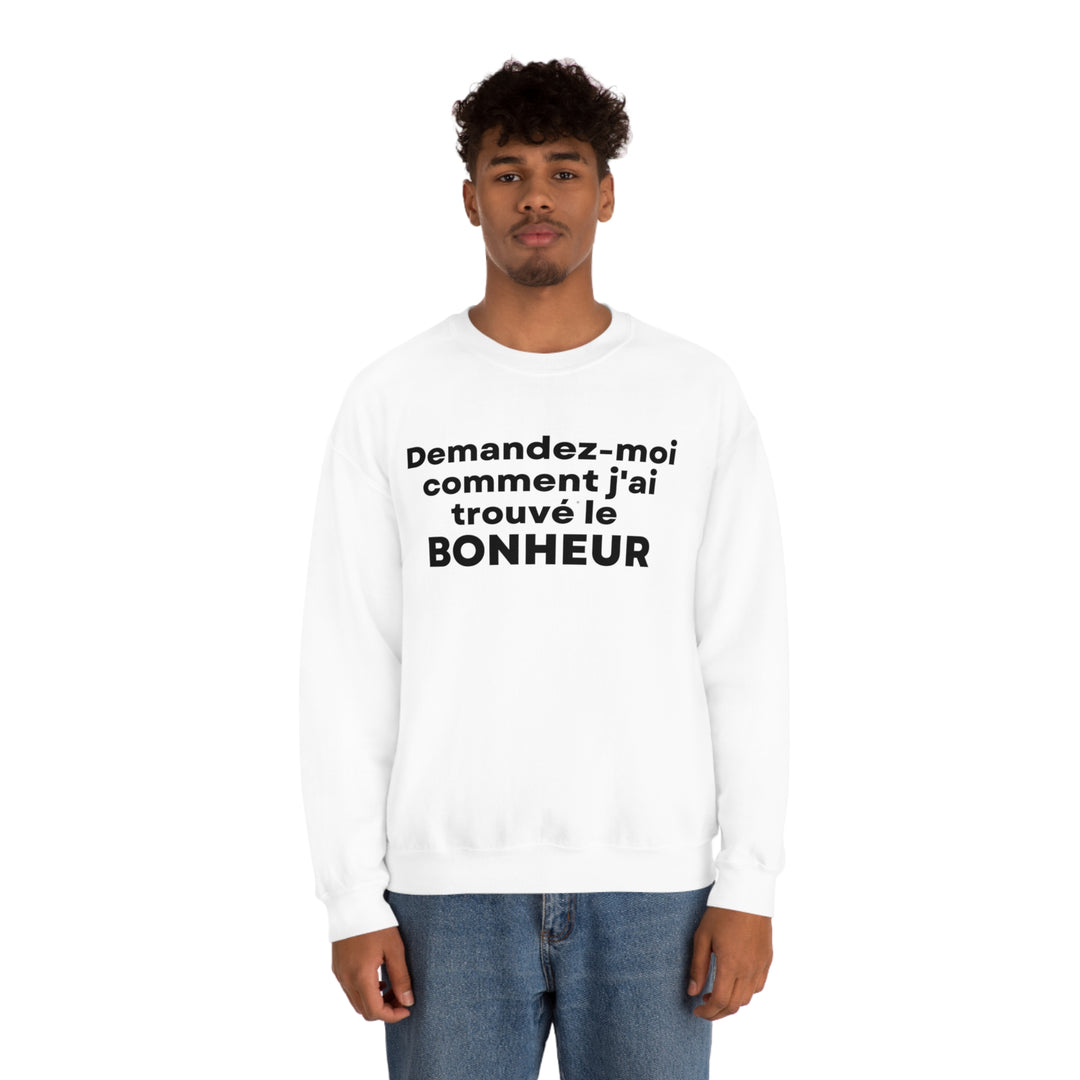 Bonheur/Happiness, Unisex Heavy Blend™ Crewneck Sweatshirt (FR CDN)