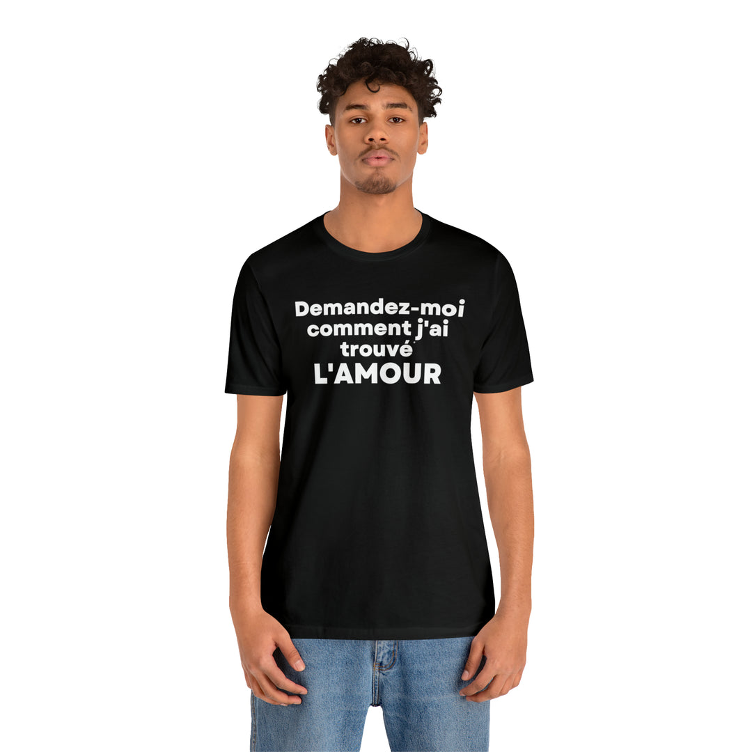 L'amour/Love, Unisex Jersey Short Sleeve Tee (FR CDN)