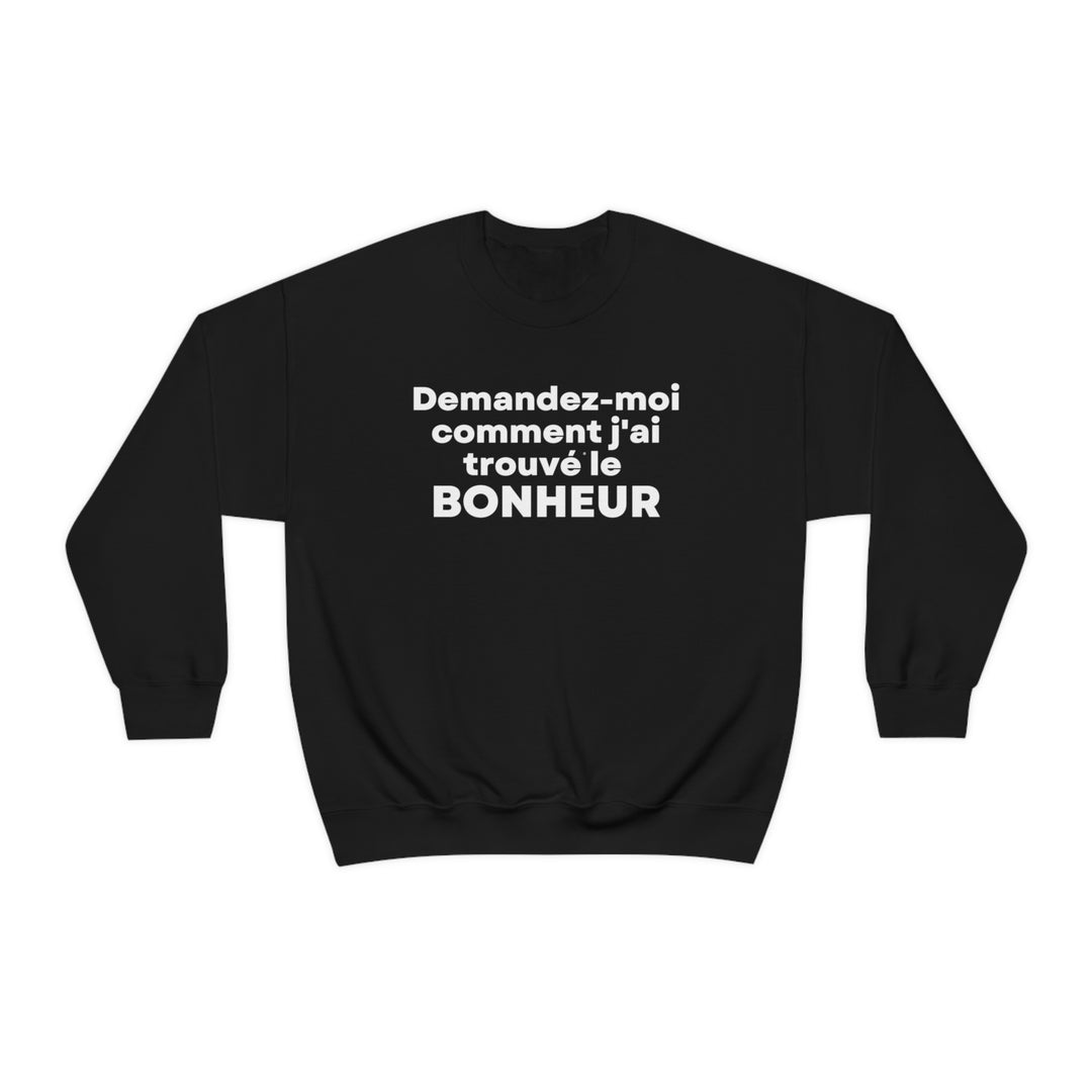 Bonheur/Happiness, Unisex Heavy Blend™ Crewneck Sweatshirt (FR CDN)