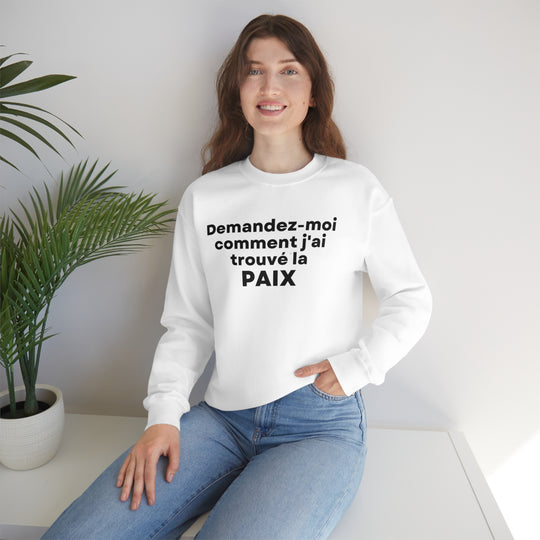 Paix/Peace, Unisex Heavy Blend™ Crewneck Sweatshirt (FR CDN)