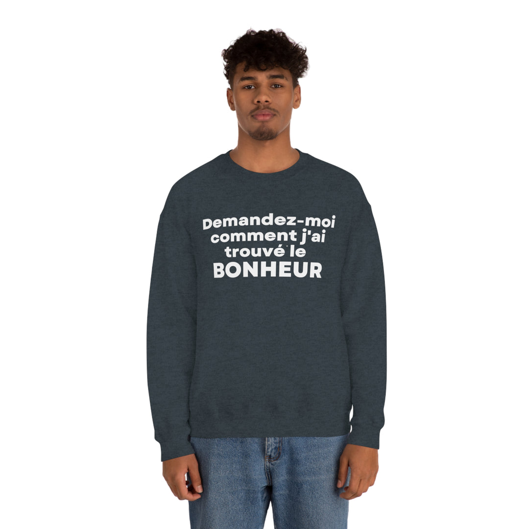 Bonheur/Happiness, Unisex Heavy Blend™ Crewneck Sweatshirt (FR CDN)