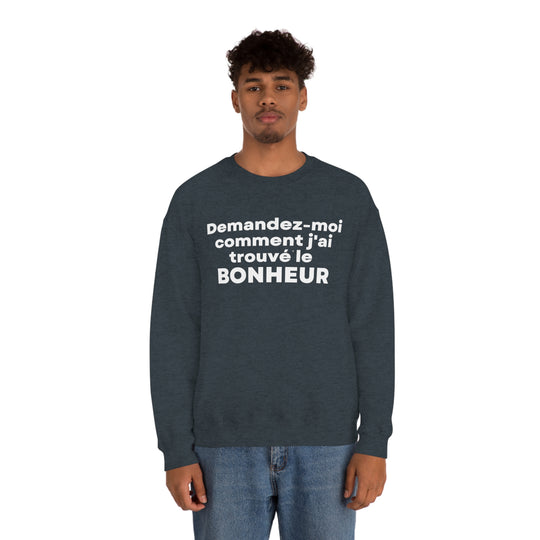 Bonheur/Happiness, Unisex Heavy Blend™ Crewneck Sweatshirt (FR CDN)