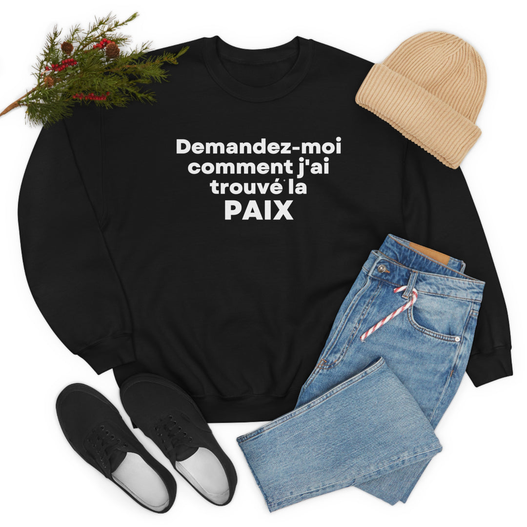 Paix/Peace, Unisex Heavy Blend™ Crewneck Sweatshirt (FR CDN)