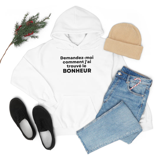 Bonheur/Happiness, Unisex Heavy Blend™ Hooded Sweatshirt (FR CDN)