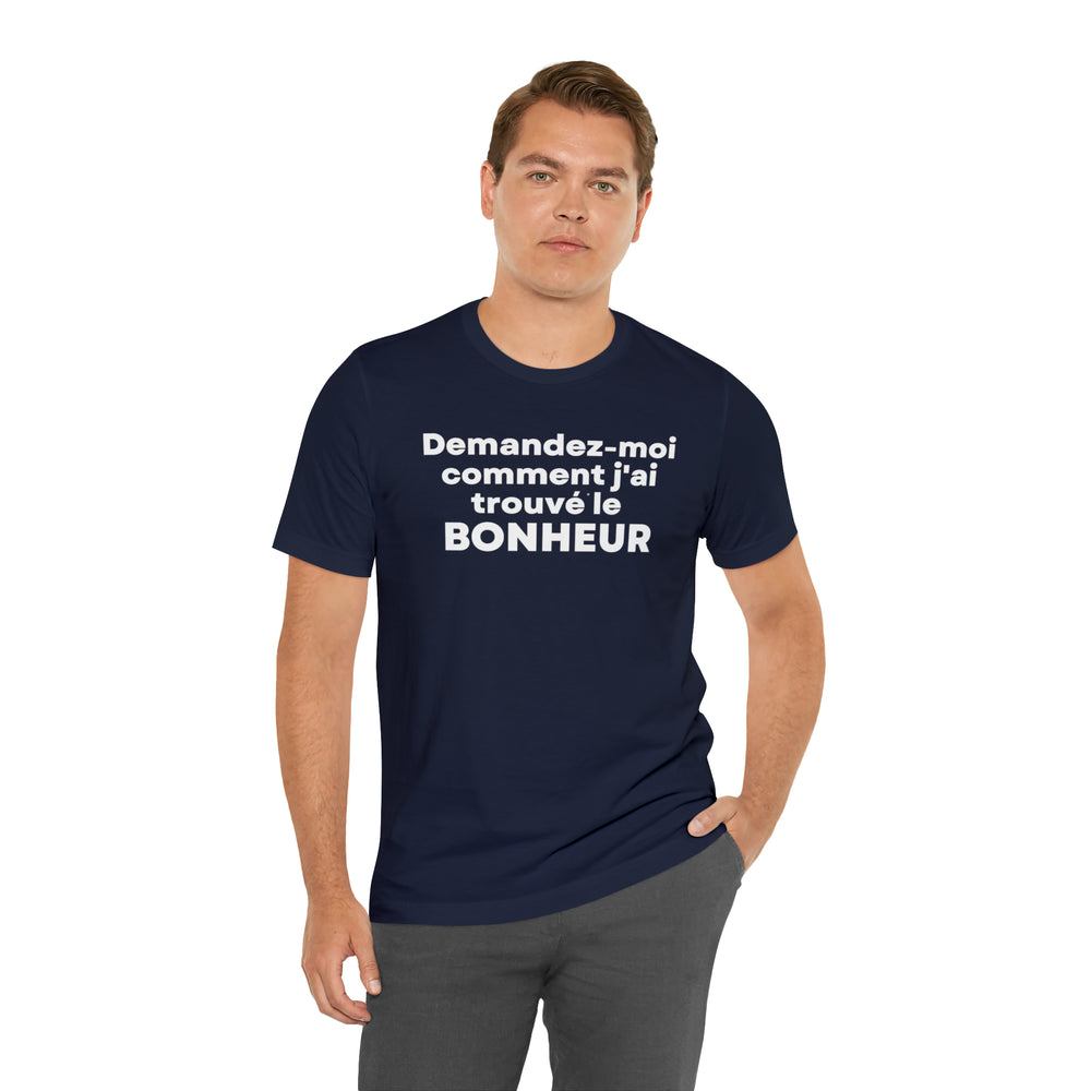 Bonheur/Happiness, Unisex Jersey Short Sleeve Tee (FR CDN)