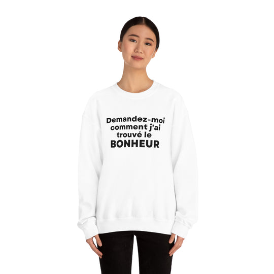 Bonheur/Happiness, Unisex Heavy Blend™ Crewneck Sweatshirt (FR CDN)