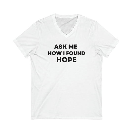 Hope, Unisex Jersey Short Sleeve V-Neck Tee (ENG CDN)