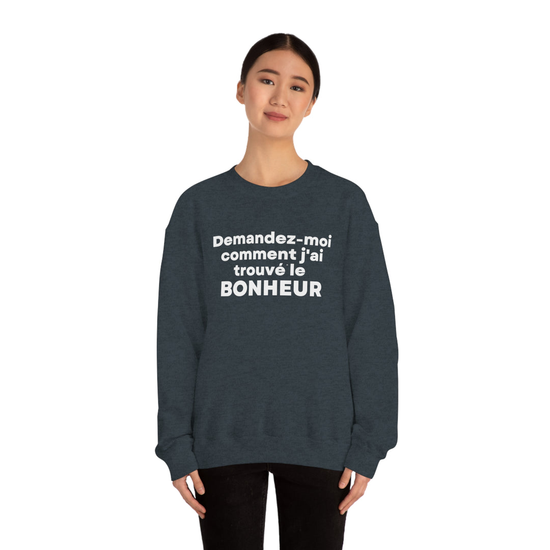 Bonheur/Happiness, Unisex Heavy Blend™ Crewneck Sweatshirt (FR CDN)