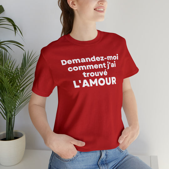 L'amour/Love, Unisex Jersey Short Sleeve Tee (FR CDN)