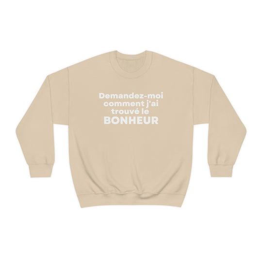 Bonheur/Happiness, Unisex Heavy Blend™ Crewneck Sweatshirt (FR CDN)