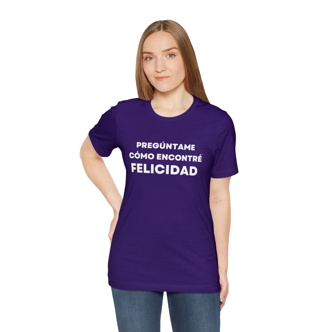 Felicidad/Happiness, Unisex Jersey Short Sleeve Tee (ES CDN)