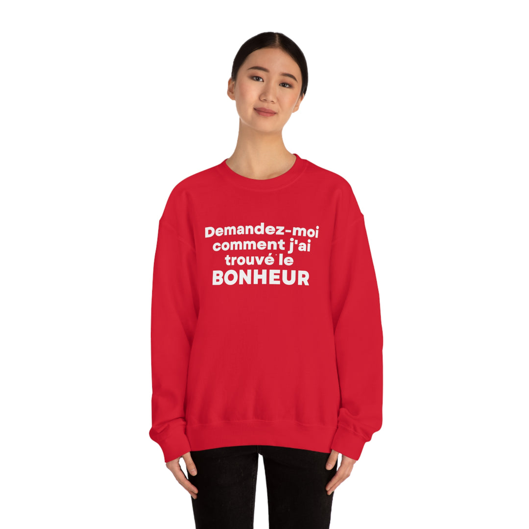 Bonheur/Happiness, Unisex Heavy Blend™ Crewneck Sweatshirt (FR CDN)