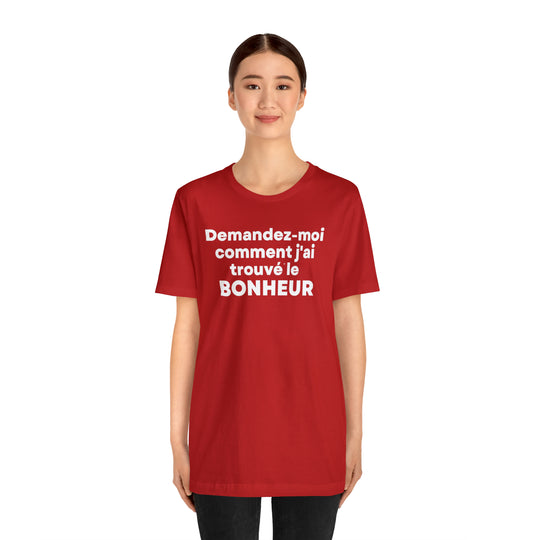 Bonheur/Happiness, Unisex Jersey Short Sleeve Tee (FR CDN)