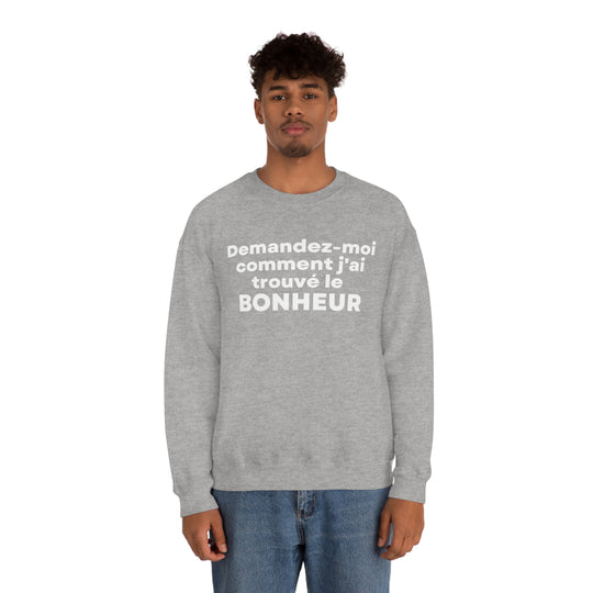 Bonheur/Happiness, Unisex Heavy Blend™ Crewneck Sweatshirt (FR CDN)