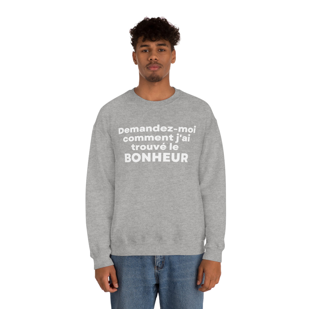 Bonheur/Happiness, Unisex Heavy Blend™ Crewneck Sweatshirt (FR CDN)