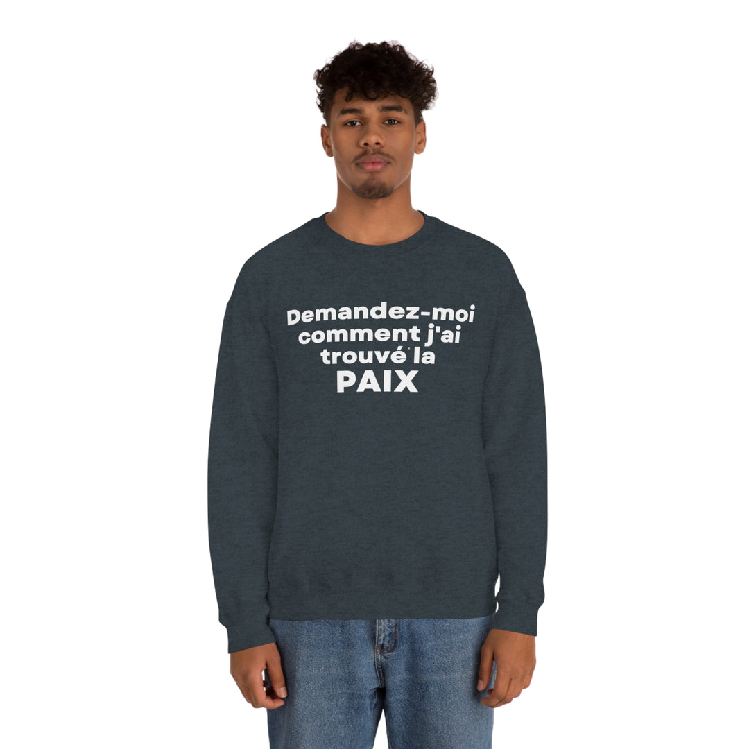 Paix/Peace, Unisex Heavy Blend™ Crewneck Sweatshirt (FR CDN)