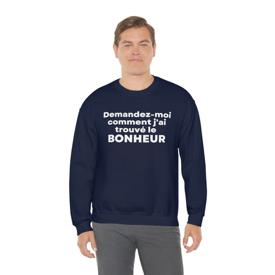 Bonheur/Happiness, Unisex Heavy Blend™ Crewneck Sweatshirt (FR CDN)