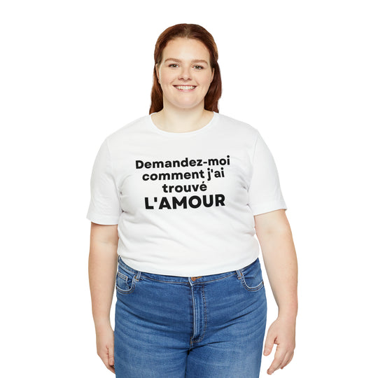 L'amour/Love, Unisex Jersey Short Sleeve Tee (FR CDN)