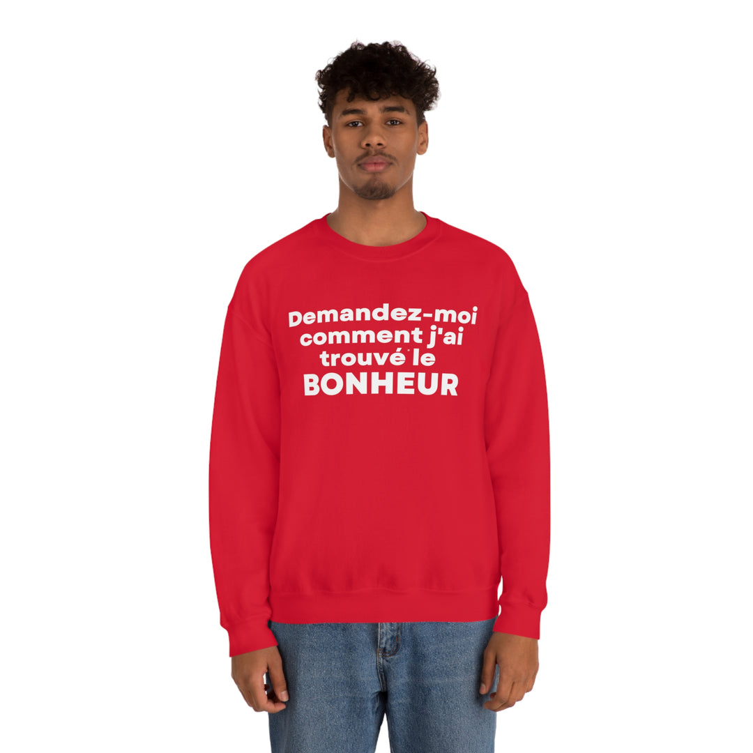 Bonheur/Happiness, Unisex Heavy Blend™ Crewneck Sweatshirt (FR CDN)