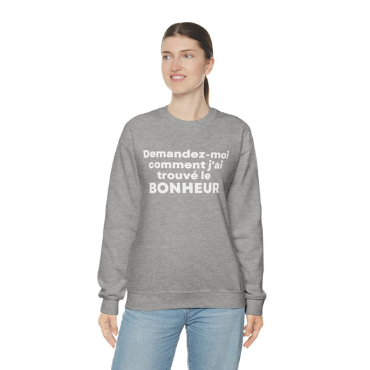 Bonheur/Happiness, Unisex Heavy Blend™ Crewneck Sweatshirt (FR CDN)