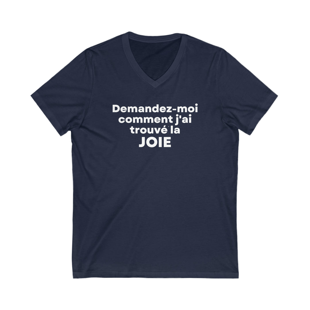 Joie/Joy, Unisex Jersey Short Sleeve V-Neck Tee (FR CDN)