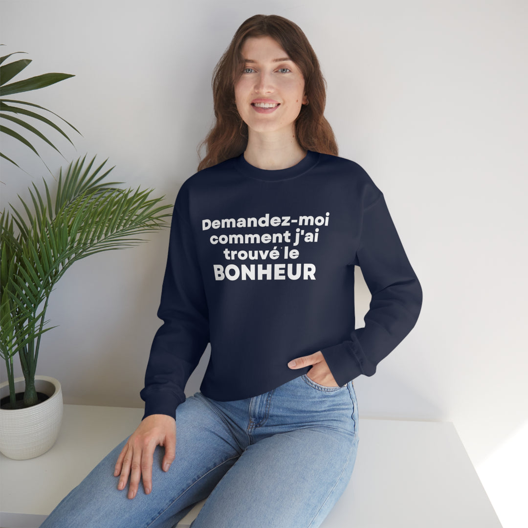 Bonheur/Happiness, Unisex Heavy Blend™ Crewneck Sweatshirt (FR CDN)