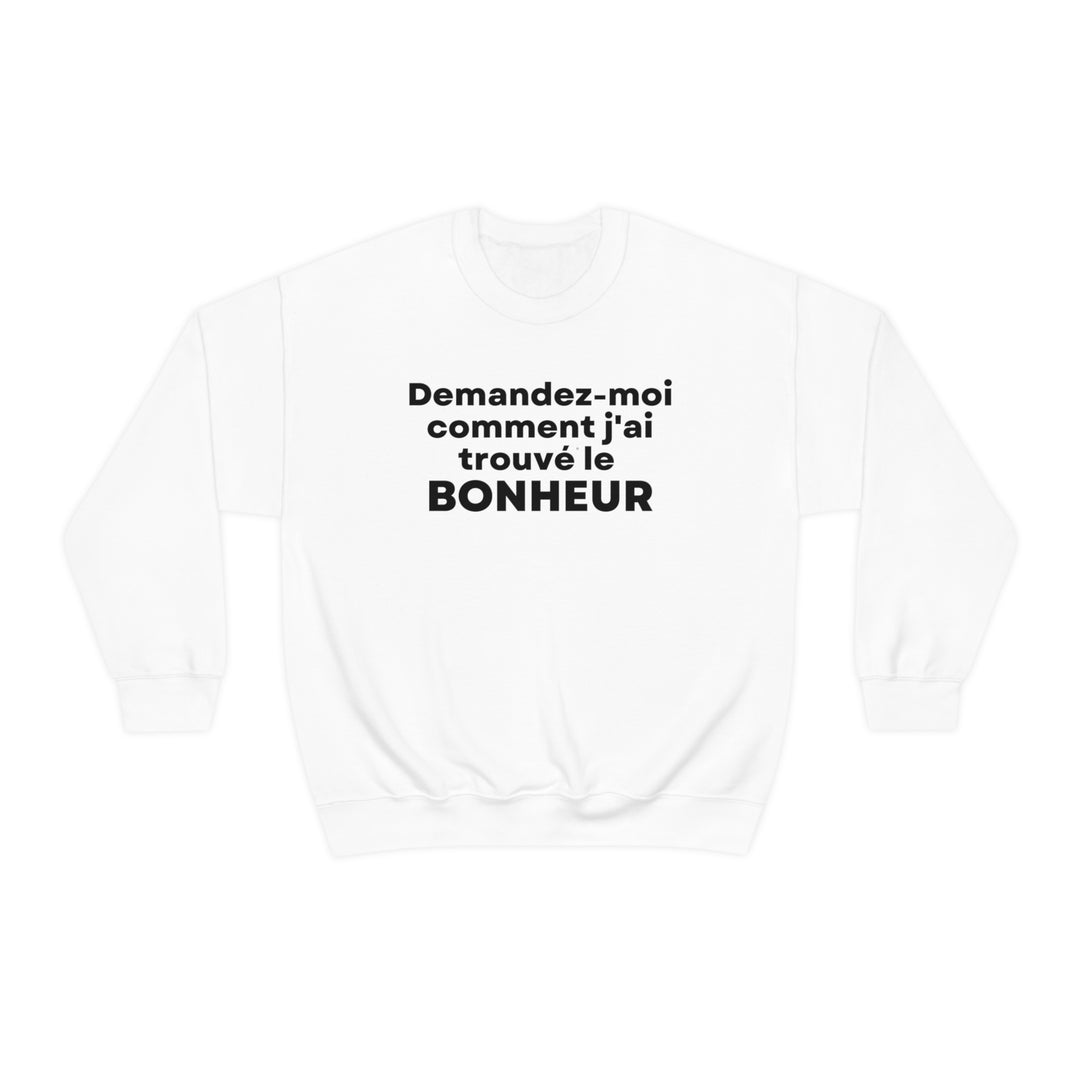 Bonheur/Happiness, Unisex Heavy Blend™ Crewneck Sweatshirt (FR CDN)