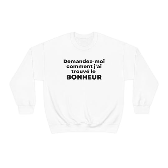 Bonheur/Happiness, Unisex Heavy Blend™ Crewneck Sweatshirt (FR CDN)