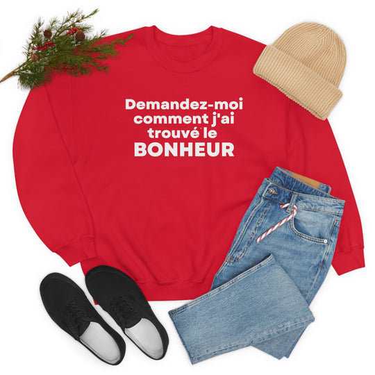 Bonheur/Happiness, Unisex Heavy Blend™ Crewneck Sweatshirt (FR CDN)