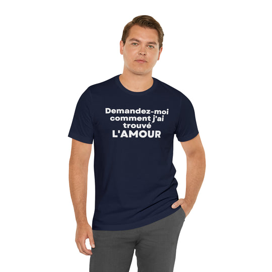 L'amour/Love, Unisex Jersey Short Sleeve Tee (FR CDN)