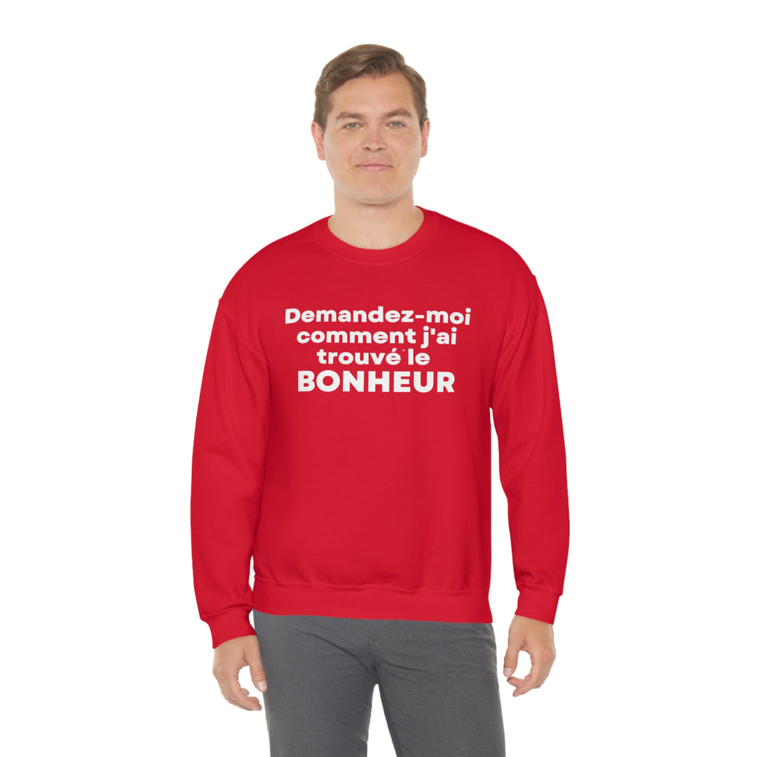 Bonheur/Happiness, Unisex Heavy Blend™ Crewneck Sweatshirt (FR CDN)