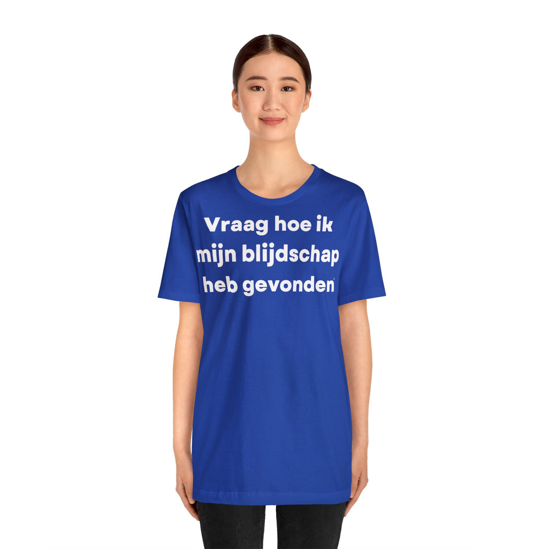 Blijdschap/Happiness, Unisex Jersey Short Sleeve Tee (NL EU)