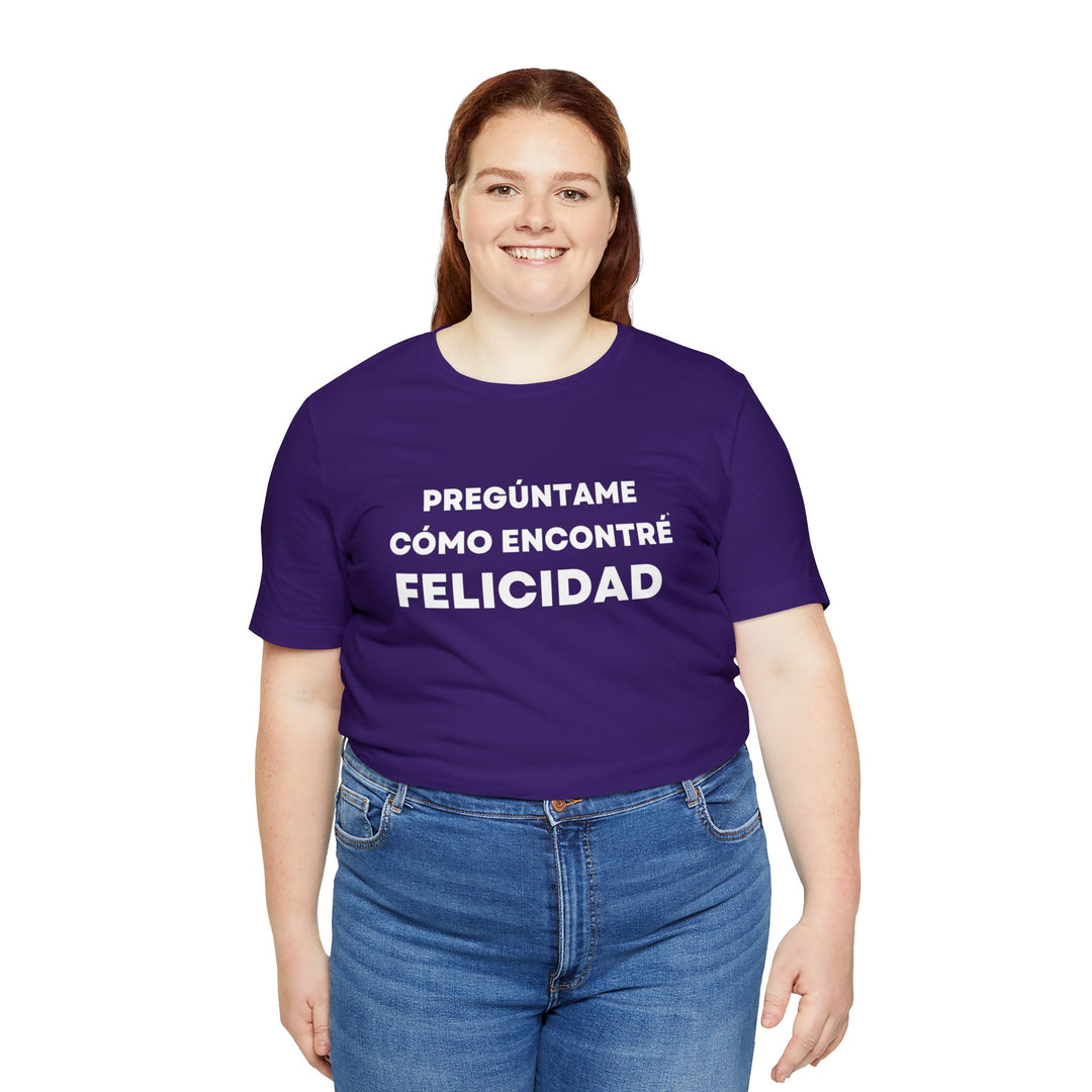 Felicidad/Happiness, Unisex Jersey Short Sleeve Tee (ES CDN)