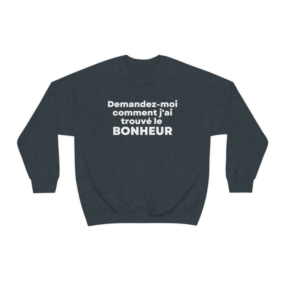 Bonheur/Happiness, Unisex Heavy Blend™ Crewneck Sweatshirt (FR CDN)