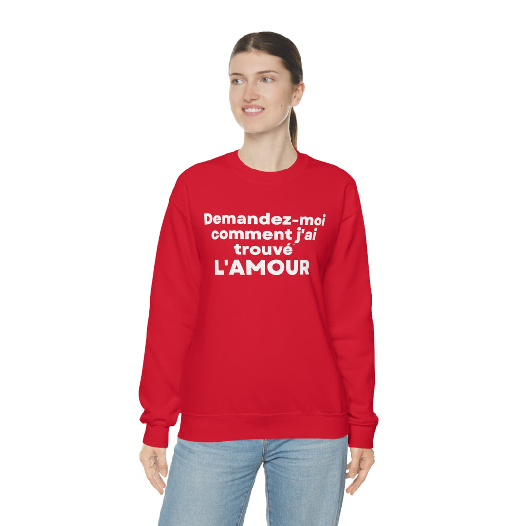 L'amour/Love, Unisex Heavy Blend™ Crewneck Sweatshirt (FR CDN)