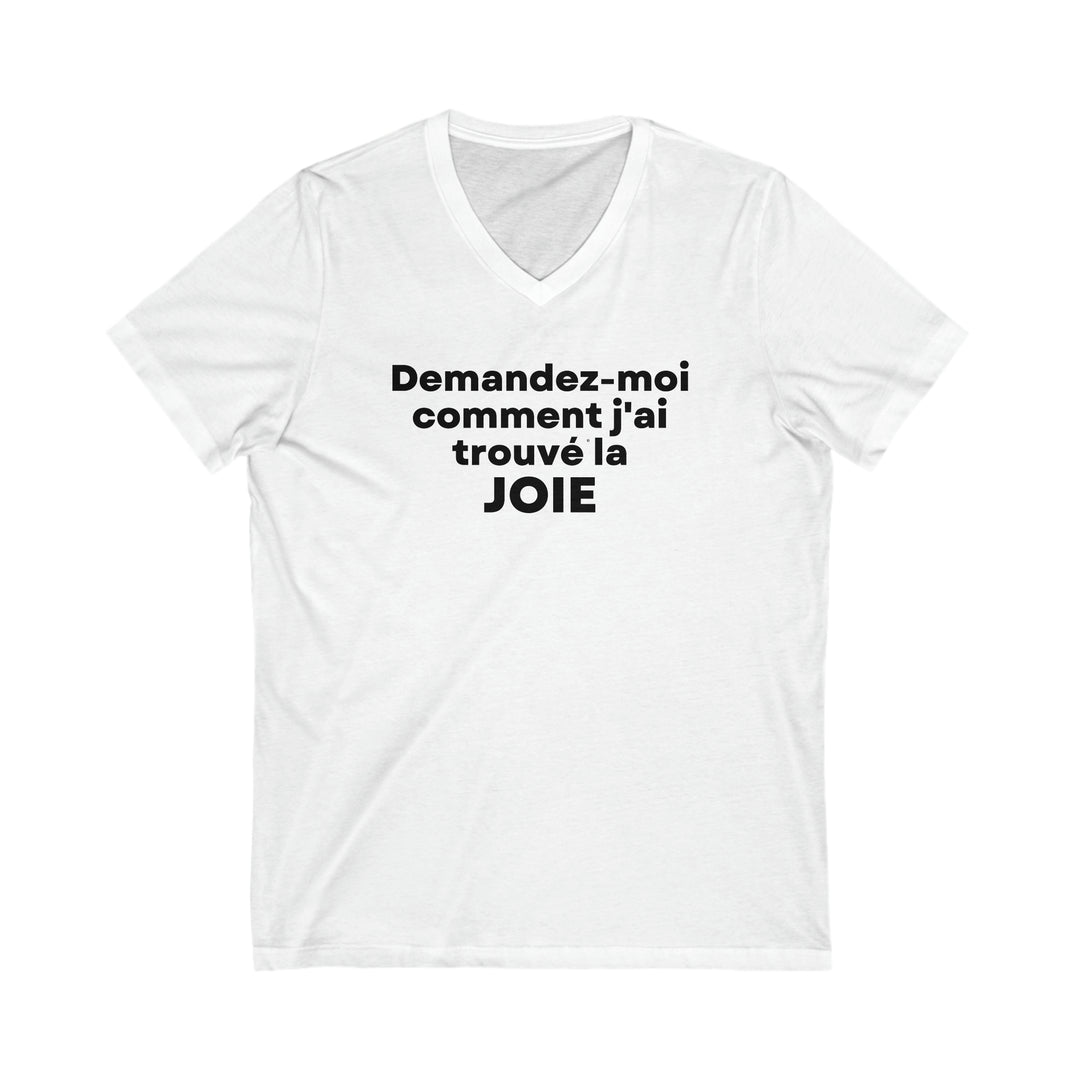 Joie/Joy, Unisex Jersey Short Sleeve V-Neck Tee (FR CDN)